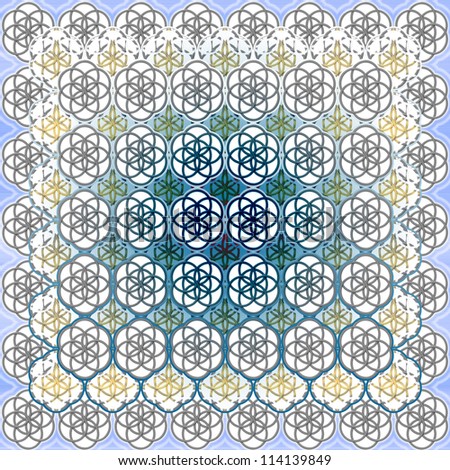 The Flower of Life Sacred Geometry Art Background Pattern Perfect for Any Commercial or Spiritual Communication
