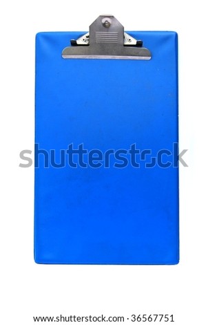 Empty clipboard isolated on white background