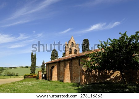 The little chapel of Sainte Colombe near Toulouse, France