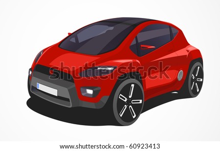 Red Car Vector