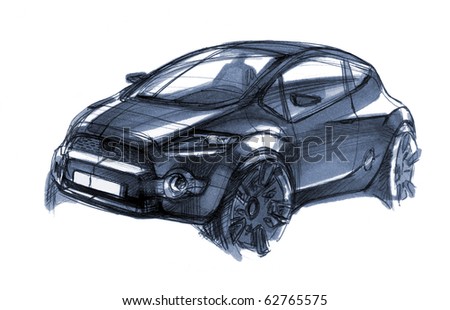 Logo Design Sketches on Car Design Sketch For Hatchback Stock Photo 62765575   Shutterstock