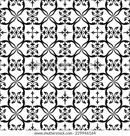 Black patterned net lace on white background
