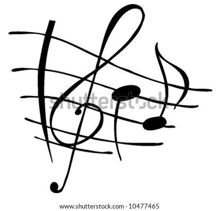 musical notes clip art. stock vector : Music notes