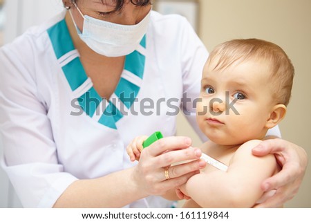 Baby healthcare and treatment. Medical symptoms. Temperature measurement