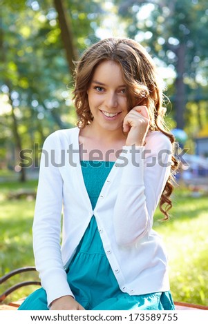 Simple portrait of young woman.