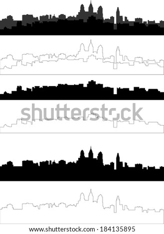 city silhouette in black gray and with interpretation part 2 city silhouette in black gray and with interpretation part 2