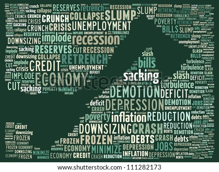 Corporate cost cutting: text graphics