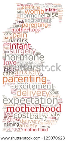 Pregnancy: word collage
