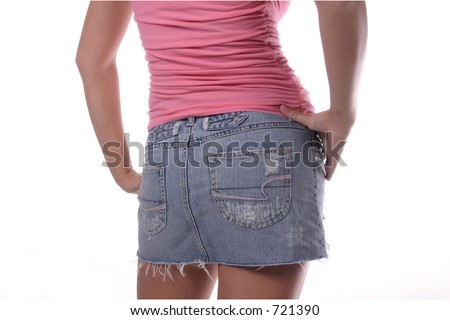 teens mini skirt. stock photo : Teen in mini