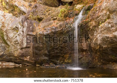 Mountain stream and waterfall