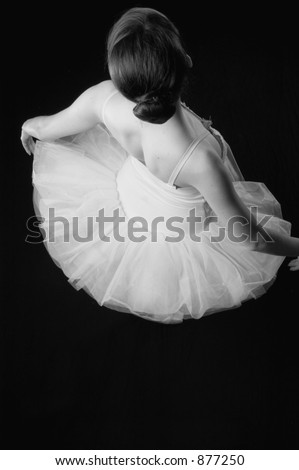 Teen ballerina in the studio