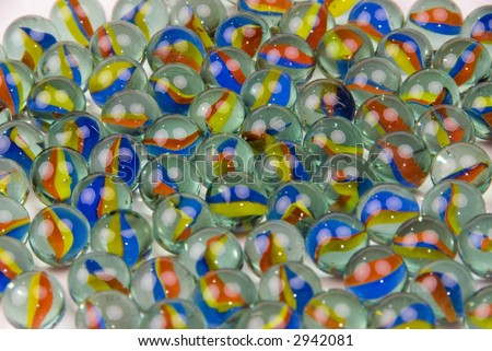 colorful group of cats eye marbles