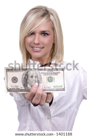 with a 100 bill perfect