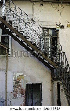 Old spiral staircase in Old Tbilisi