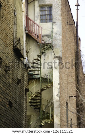 Old spiral staircase in Old Tbilisi
