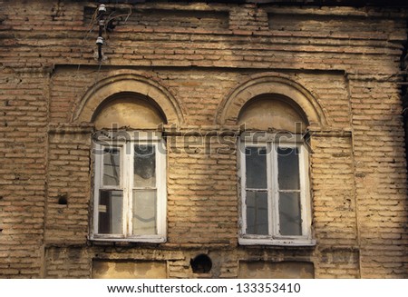 Art-Nouveau facade decoration in forged iron in Tbilisi Old town