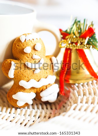 Christmas decoration: cookies and letter to Santa