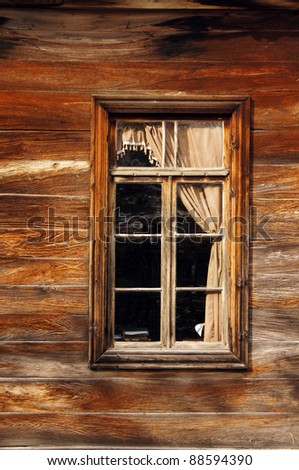 Wooden old house window
