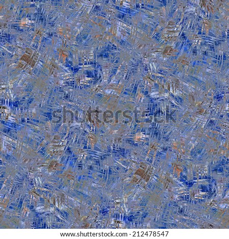 Seamless pattern copper sparkles in blue glass