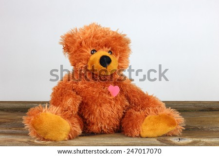 Teddy Bear with a heart / Teddy Bear - valentine\'s Day- white background