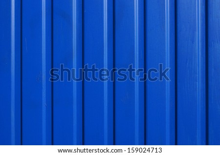 corrugated metal blue wall  background