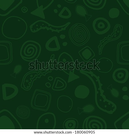 Seafood seamless pattern. Fish, octopus, and sushi elements. Happy emotions. Minimal vector background. Use for wallpaper, pattern fills, web page background, surface textures. Easy to edit.