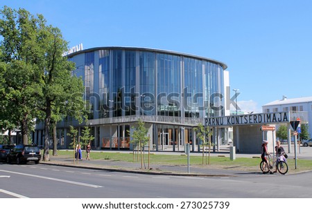 ESTONIA, PARNU / JUNE 28 / 2014 - New concert hall building in Parnu city. There are concerts of classical and contemporary music.