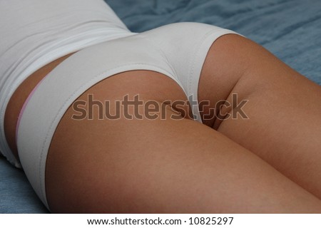 stock photo Beautiful sexy bottom in shorts