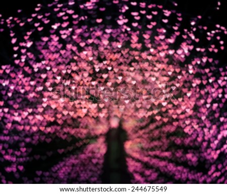 Lovely Bokeh Light Background,Valentine`s day Wallpaper.