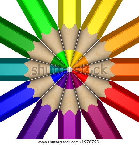 Pencil Color Wheel