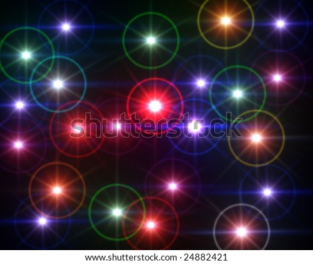 Multi Colored lights lens flare
