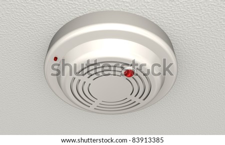 An alarm for fire or smoke. Also a carbon monoxide detector. Warning device.