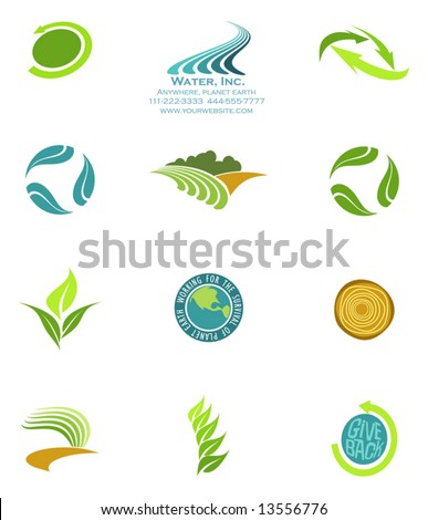 Logo Design Keywords on Environmental Logos 2 Stock Vector 13556776   Shutterstock