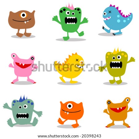 Cartoon Little Monsters