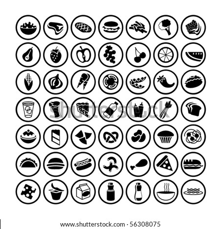 vector food icons