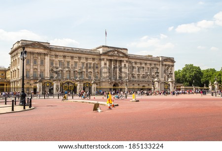 London, UK-July 10, Buckingham Palace-tourist attraction in London, July 10.2013 in London