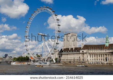 London UK-July 11 the London Eye July 11.2013 in London London UK-July 11 the London Eye July 11.2013 in London