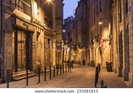 Bordeaux, France-July 17, Bordeaux at night, July 17.2014 in Bordeaux