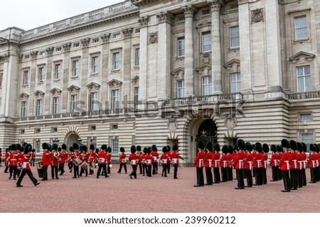 London, UK-July 20, Buckingham Palace, Changing of the Guard, July 20.2014 in London