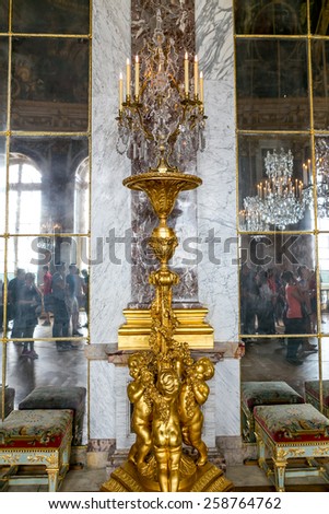 Paris, France-July 10, Versailles, the palace interior, July 10.2014 in Paris