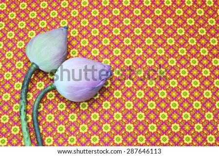 lotus on Thai style pattern