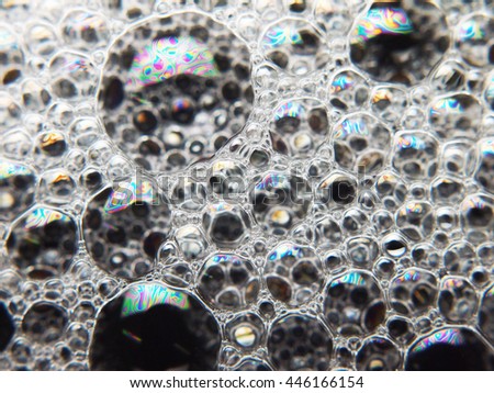bubble and soapsuds on black background, bubble background