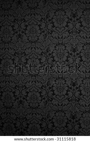 Seamless Gothic Damask Wallpaper Background Stock Photo 31115818