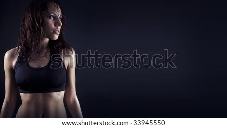 Toned female fitness body