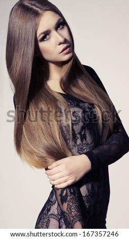 Beautiful Young Girl With Long Hair