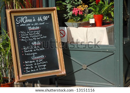 restaurant board