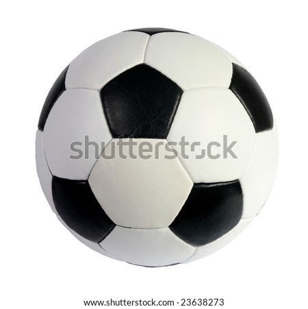 black and white soccer ball on a white background black and white soccer ball on a white background