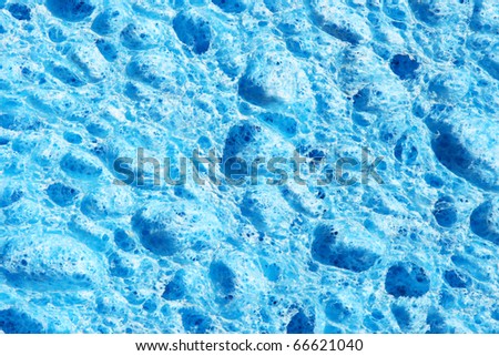 blue texture of foam rubber macro, background