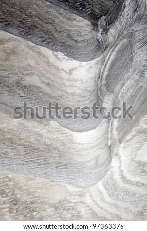Texture of the salt walls, background. Soledar, Donetsk region, Ukraine, depth of 300 meters