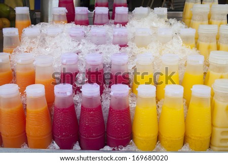 Mixed Ice Cold Juice Bottle